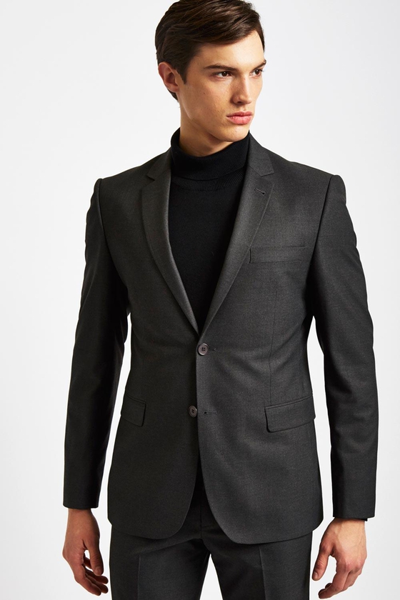 The Idle Man Suit Jacket in Slim Fit - Grey