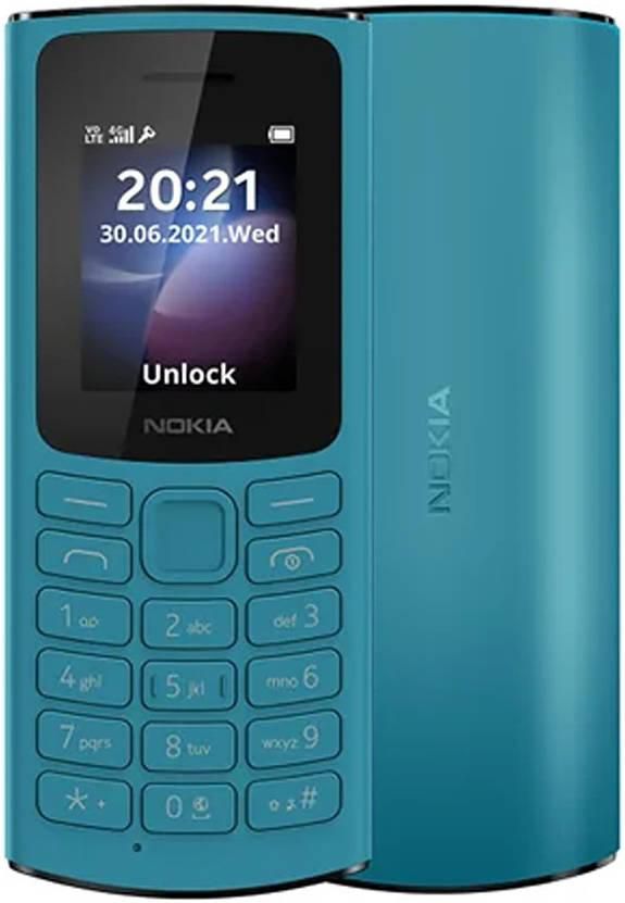 Nokia 105 4G Feature Phone With Long-Lasting Battery, Dual Sim, 128 MB Storage, Packed Features, Classic Games, Radio, Flashlight And Plenty Of Storage Space, Middle East Version, Blue | NO1054GBLU