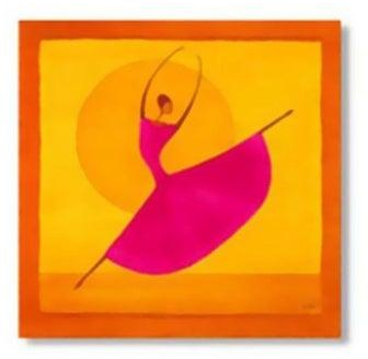 Decorative Wall Art With Frame Yellow/Orange/Pink 34x34centimeter
