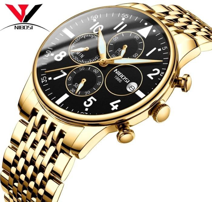Men's functional chronograph 30M water resistant fashion wrist watch