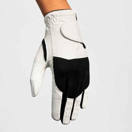 Women's golf resistance glove for Right-Handed players - white and black