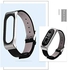 Mijoas Xiaomi Mi Band 3 Mijoas Leather Screwless Wristbands Strap - Silver and Black