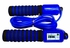 Adjustable Jump Rope With Counter & Foam Handles - Blue