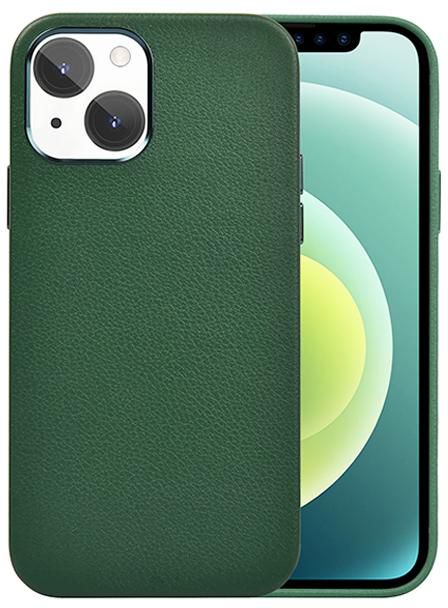 WIWU Calfskin Genuine Leather Case For iPhone 13 (6.1") - Green