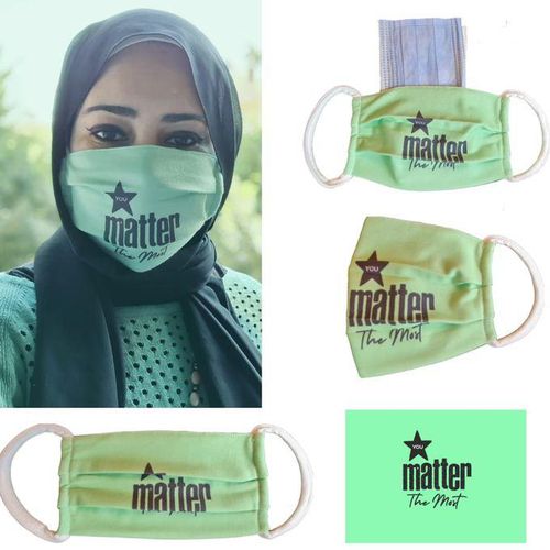 aZeeZ Pistage You matter the most Women Face Mask - 3 Layers + 5 SMS Filter
