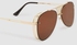 Women's Sunglass With Durable Frame Lens Color Brown Frame Color Gold