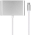 Universal Adapter Hub Female Charger Cable Type C USB 3.1 To VGA USB 3.0 USB-C For Macbook Silver