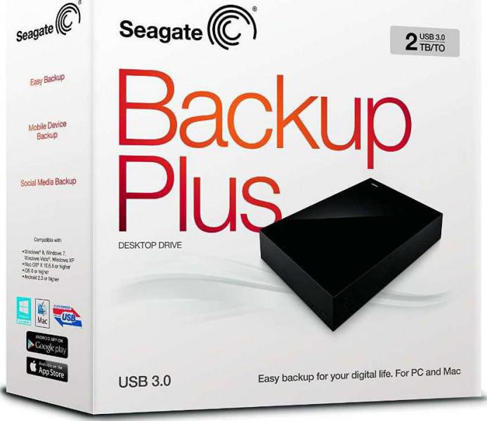 Seagate 2TB Backup Plus USB 3.0 desktop 3.5 inch external hard drive - Black | STDT2000200