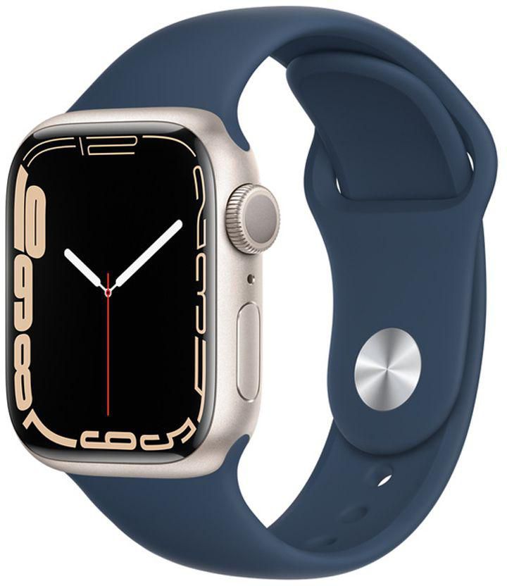 Apple Watch Series 7 GPS 45mm Aluminium Case with Sport Band - Regular - Blue - Pre-Order price
