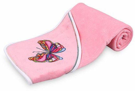 babyshoora Blanket For Babies, Premium Cotton Decorated - Fuchsia