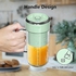 Portable Blender, Juicer with 15-Second Ice-Crushing Power, 8 Blades, Blender for Shakes and Smoothies,350ml Easy-to-Clean Personal Blender with Charger, Straw, Cleaning Brush