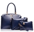 Leather Bag For Women,Blue - Handbags Sets