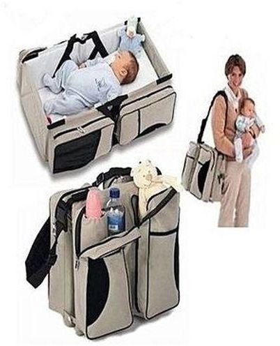 Baby Bag 3 In 1 - Diaper Bag, Travel Bed & Change Station