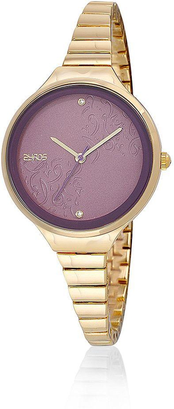 Zyros Analog Watch For Women - Stainless Steel , Gold - ZY315L010127
