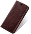 For Apple iphone XR 6.1-Inch Flip Leather Case Cover, Dark Brown