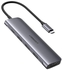 محول طاقة بمنفذ USB Type C إلى HDMI + USB 3.0*3+ PD رمادي