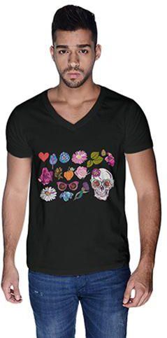 Creo Skull Essentials Retro  T-Shirt For Men - M, Black