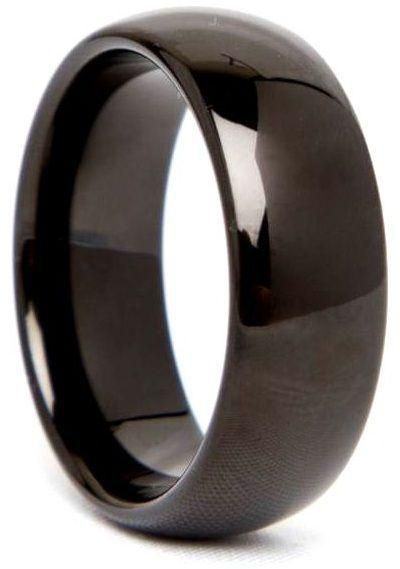 Tungsten Carbide Ring Polished Black Color for Men