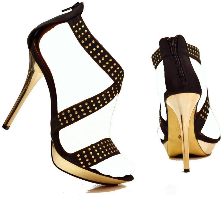 Studded Strappy High Heel Sandals