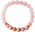 GOOJIDS Women's Natural Gemstone Beads Bracelet (Pink, 8mm)