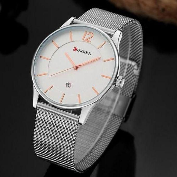 Curren Men's Digital Analogue Classic Wrist Watch Silver W