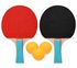 Generic 4-Piece Table Tennis Racket And Balls Set 25.0x20.0x3.0cm