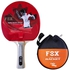 Fox Deluxe Table Tennis Racket Long Handle With Case 1-Star, Grey Hand