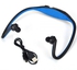 Wireless Blueooth Headset Headphone Earphone for PC Cell Phone Laptop Blue
