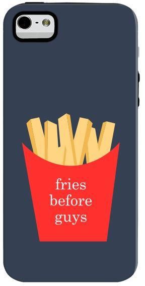 Stylizedd Dual Layer Tough Case Cover Matte Finish for Apple iPhone SE / 5 / 5S - Fries before guys