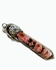 Skull pink stone garnet corrugated necklace - 2144
