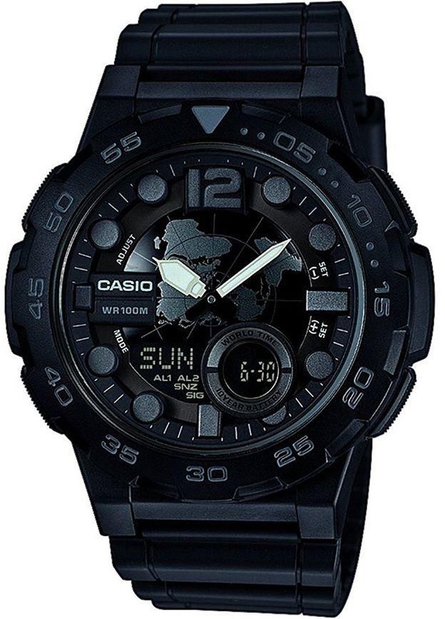 Casio Sport Watch For Men Analog-Digital Resin - AEQ-100W-1B