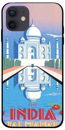 Taj Mahal Printed Case Cover -for Apple iPhone 12 Blue/White/Red Blue/White/Red