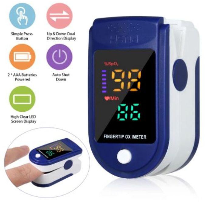 4 Color LED Display - Accurate Fingertip Pulse Oximeter/Oxygen/heart Rate Monitor