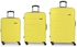 Gabol Future Luggage PP Hardshell Clearance Luggage bag Hardside Lightweight Durable Carry On Suitcase Sets, Spinner Wheels, TSA Lock (Yellow, Set of 3)
