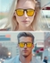 Women's Night Vision Light Radiation Protective Computer Screen Polarized Clip-On Sunglasses-Yellow BBW