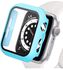 Protective Case Cover With Tempered Glass Screen Protector For 40mm Apple Watch Series 4/5/6/SE Blue