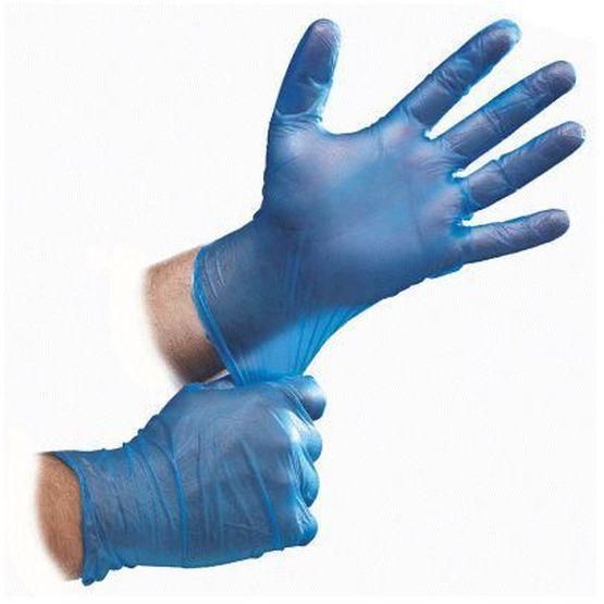 Vinyl Gloves - Blue - Large -100 Pcs