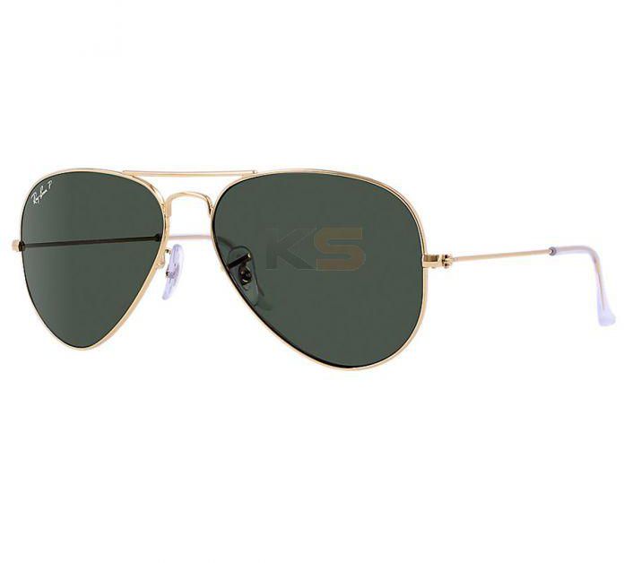 Ray-Ban Unisex Aviator Style Sunglasses - Golden Frame (RB3025-001-58)