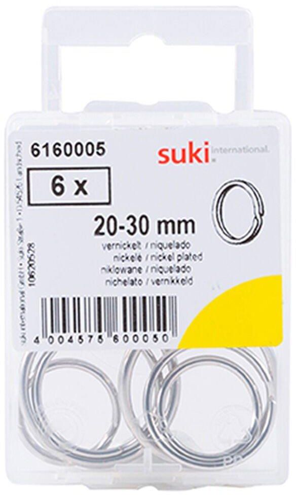 Suki Key Rings (20-30 mm, Pack of 6)