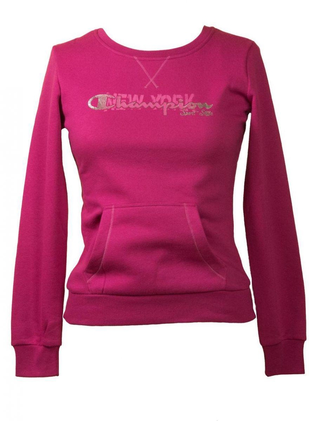 Champion Crewneck Sweatshirt For Women , Pink  , Size M