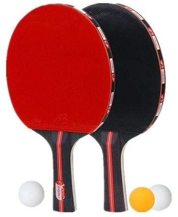 Solid Wood Tennis Rackets Ping Pong Paddle Set