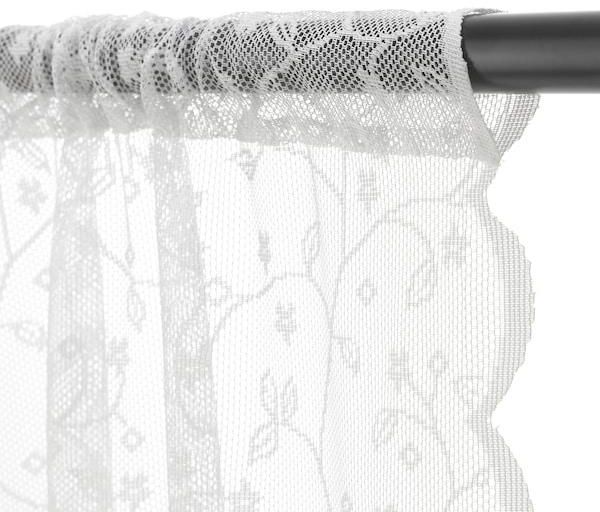 LILLYANA Sheer curtains, 1 pair, white/flower, 145x300 cm - IKEA