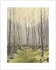 Delicate Forest II Wall Poster Green/Yellow/Grey 80x90x3.5 centimeter