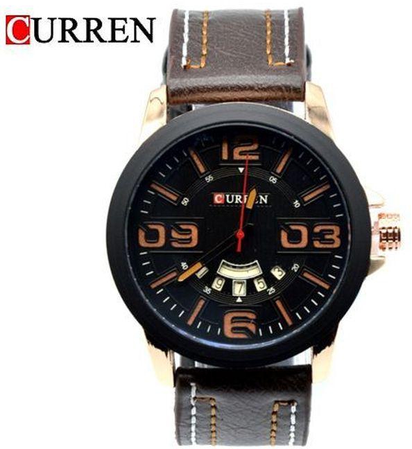 Curren C204 Leather Men Wristwatch-multicolor