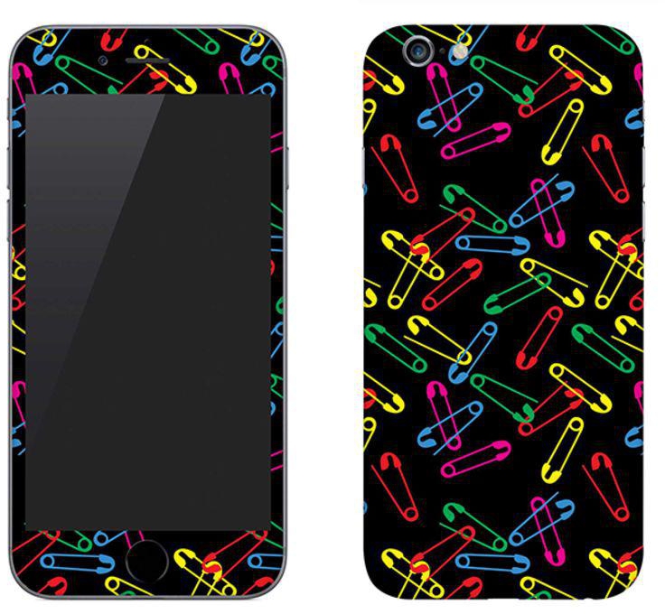 Vinyl Skin Decal For Apple iPhone 6S Plus Safety Pins