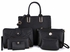 Fashion Black handbag set 6 in 1