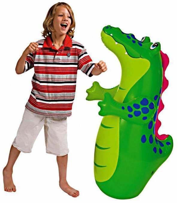 Top Fit 3D Bop Bag Blow Up Inflatable Sand - Crocodile