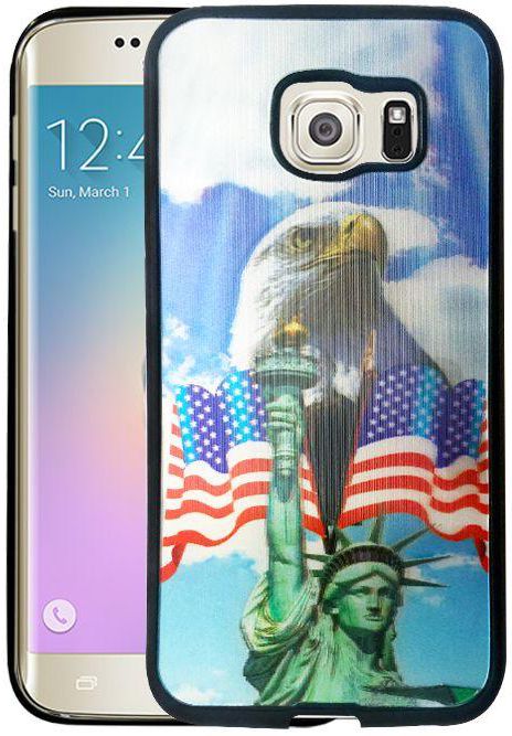 3D soft back cover for Samsung Galaxy S6 edge - The USA flag