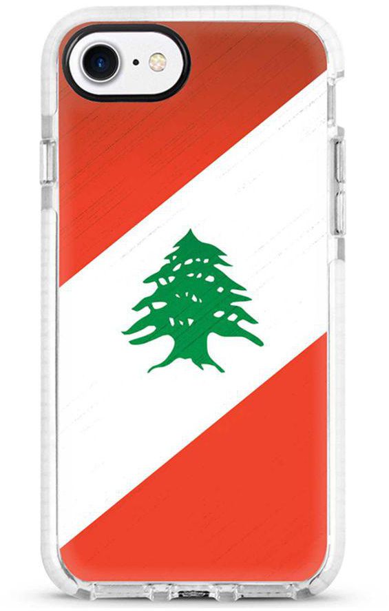 Protective Case Cover For Apple iPhone 7 Flag Of Lebanon Full Print