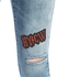ONLY Medium Blue Denim Ripped Jeans Pant For Female